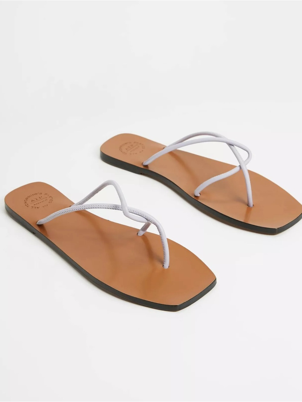ATP Atelier Alessano White Leather Strappy Thong Sandals Size 40